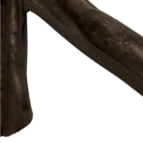 Simply Vera (Vera Wang) Black Faux Suede Jacket With Faux Fur Lining - Size M - Picture 5 of 10